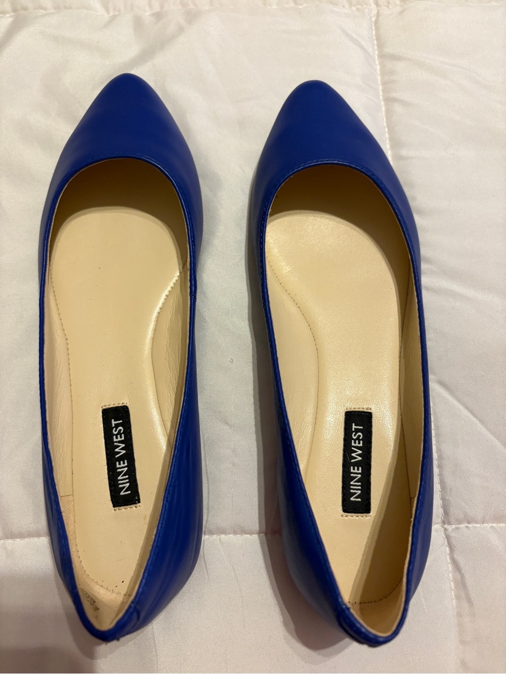 Nine West Bright Blue Pointed-Toe Flats